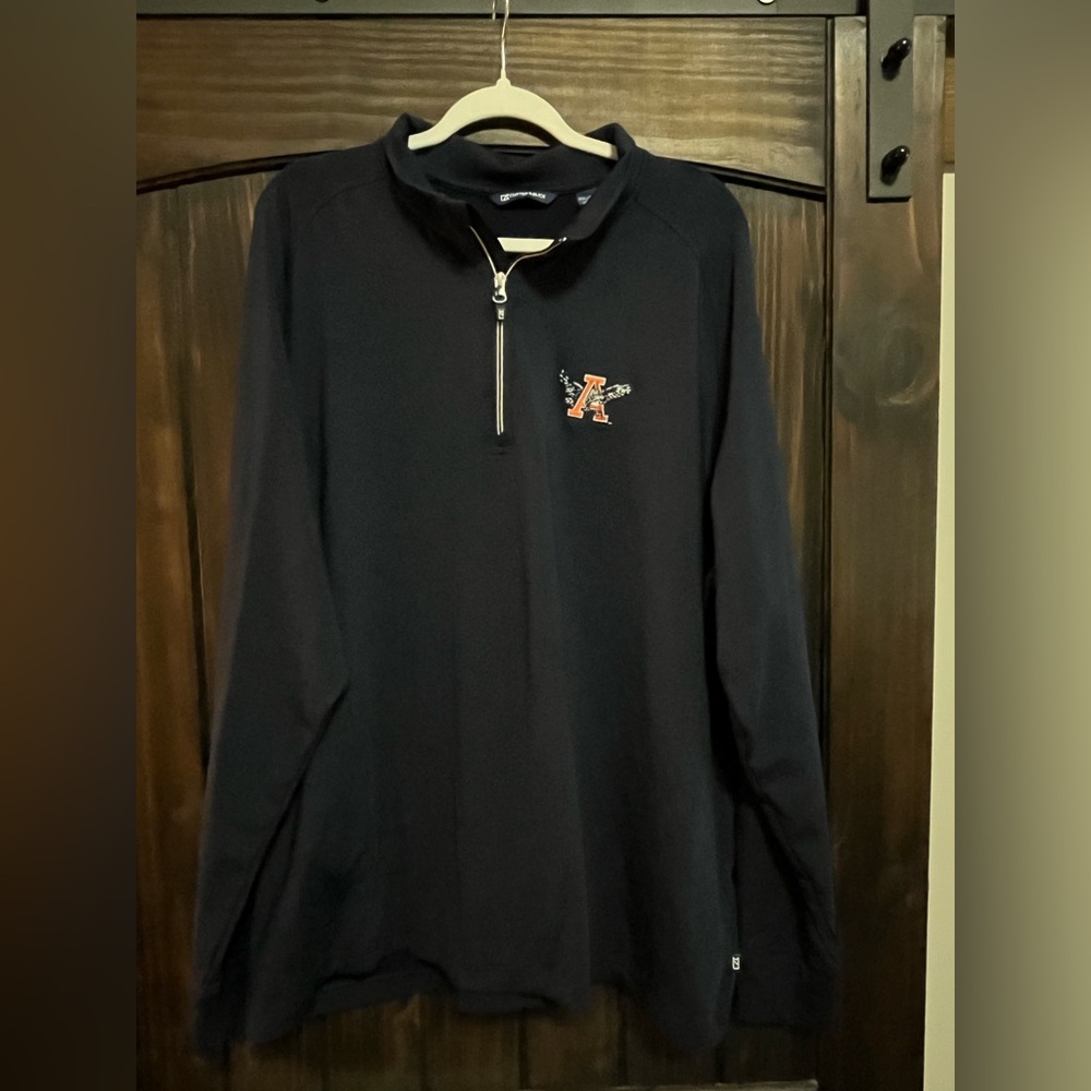 Cutter&Buck Traverse Stretch Eco Quarter-Zip pullover Navy Auburn Tigers xxl